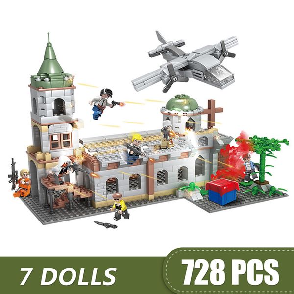 728pcs small building blocks compatible with legoing game pubg church toys for children girls boys gift diy
728pcs small building blocks compatible with legoing game pubg church toys for children girls boys gift diy