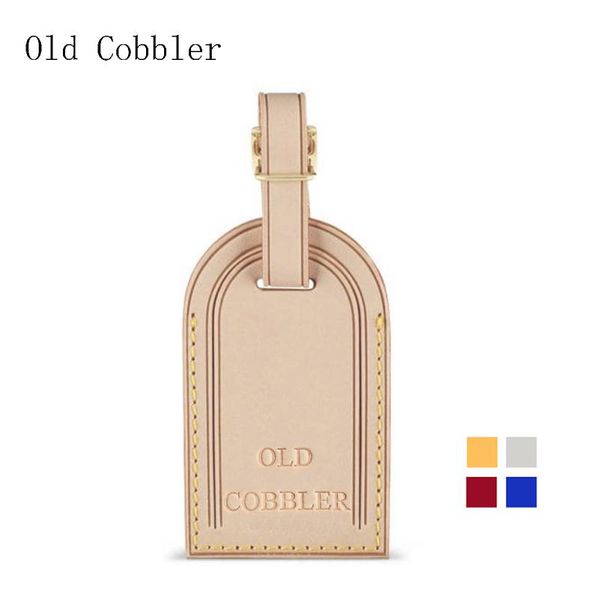 old cobbler luggage tag genuine leather personalized initials add stamping delivery, Black
old cobbler luggage tag genuine leather personalized initials add stamping delivery, Black