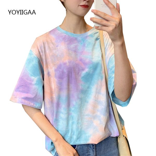 women's t-shirt women tie dye tshirt 2021 summer tees shirts o-neck short sleeve female t fashion casual harajuku woman top, White
women's t-shirt women tie dye tshirt 2021 summer tees shirts o-neck short sleeve female t fashion casual harajuku woman top, White
