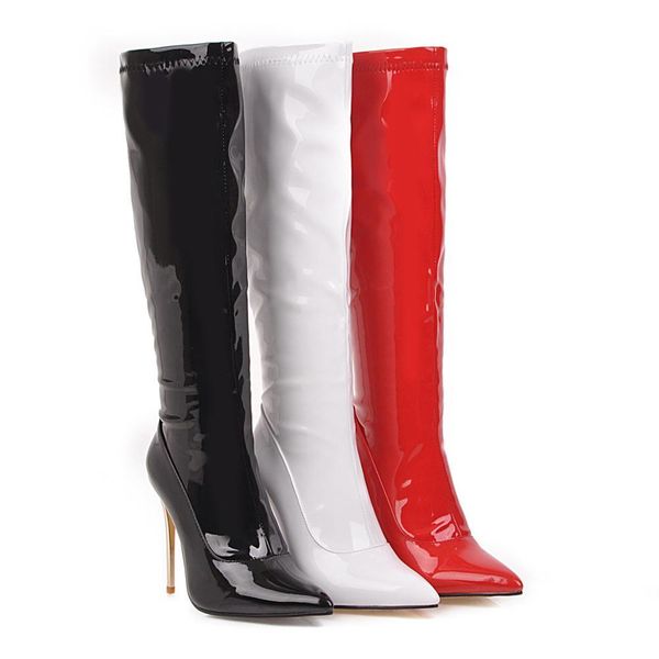 fashion knee high boots women's winter boots women shoes knee-high boots red winter new patent leather y200723, Black
fashion knee high boots women's winter boots women shoes knee-high boots red winter new patent leather y200723, Black