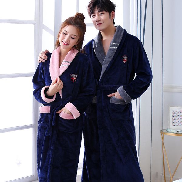men's sleepwear couple casual kimono bathrobe autumn winter flannel long robe thick warm nightgown male home wear, Black;brown
men's sleepwear couple casual kimono bathrobe autumn winter flannel long robe thick warm nightgown male home wear, Black;brown