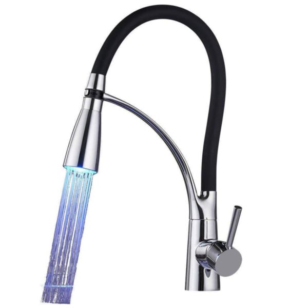 home kitchen sink cold-water led high-arch spout pull-out practical faucet 
home kitchen sink cold-water led high-arch spout pull-out practical faucet