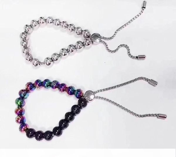 316l titanium steel silver and colorful round beads charm bracelet for man bracelet jewelry gift drop shipping ps6207a, Black
316l titanium steel silver and colorful round beads charm bracelet for man bracelet jewelry gift drop shipping ps6207a, Black