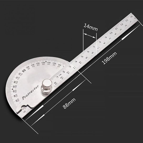 14.5cm 180 degree adjustable angle ruler stainless steel protractor multi-function measuring tools high quality
14.5cm 180 degree adjustable angle ruler stainless steel protractor multi-function measuring tools high quality
