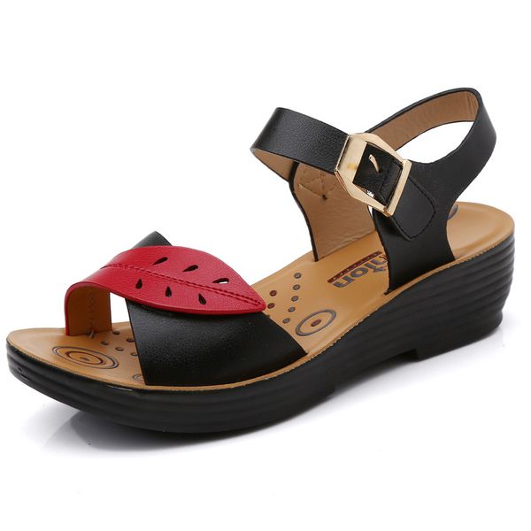dress shoes 2021 sandals women soft pu leather summer mother casual wedges fashion ladies wedge heel 4.5cm a2254, Black
dress shoes 2021 sandals women soft pu leather summer mother casual wedges fashion ladies wedge heel 4.5cm a2254, Black