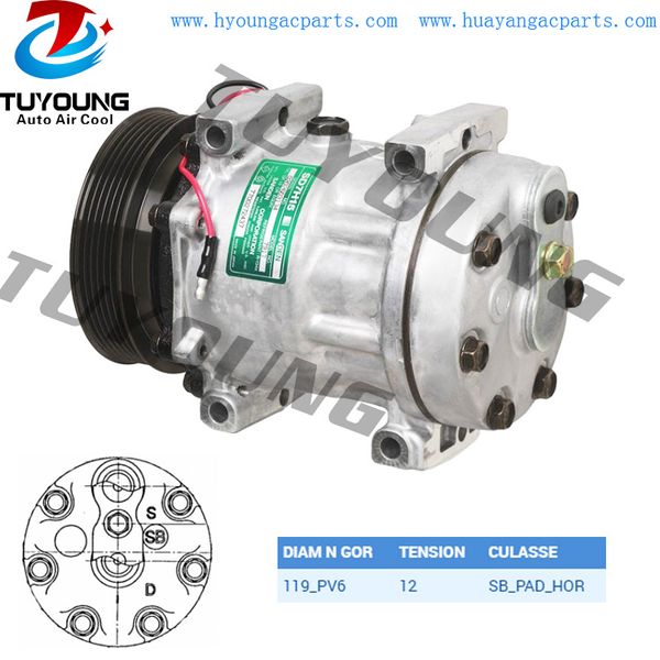 sanden sd7h15 auto ac compressor renault clio 1.8 93-96 7700272437 
sanden sd7h15 auto ac compressor renault clio 1.8 93-96 7700272437
