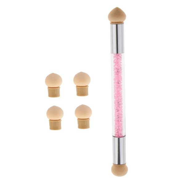 nail art brush, dual tipped ombre nail art sponge brush for diy gradient blooming uv gel nails - pink
nail art brush, dual tipped ombre nail art sponge brush for diy gradient blooming uv gel nails - pink