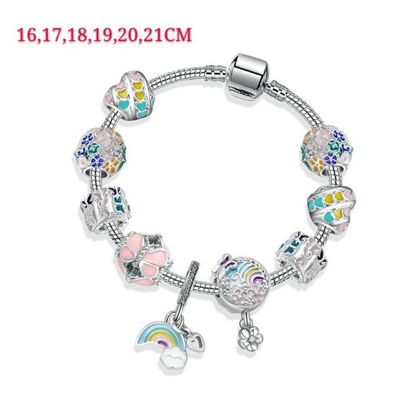 wholesale- 925 silver rainbow bracelet sky flower charm beads snake chain charms bracelets birthday gift diy jewelry, Golden;silver
wholesale- 925 silver rainbow bracelet sky flower charm beads snake chain charms bracelets birthday gift diy jewelry, Golden;silver