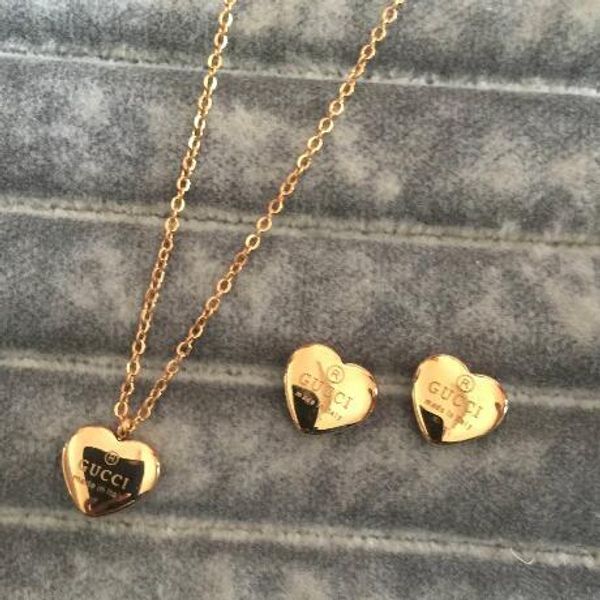 High Polished Classic Design Women Earrings Necklace Stainless Steel Gold Silver Rose Sets Heart Love Pendant Hot Sale Sets Wholesale
High Polished Classic Design Women Earrings Necklace Stainless Steel Gold Silver Rose Sets Heart Love Pendant Hot Sale Sets Wholesale