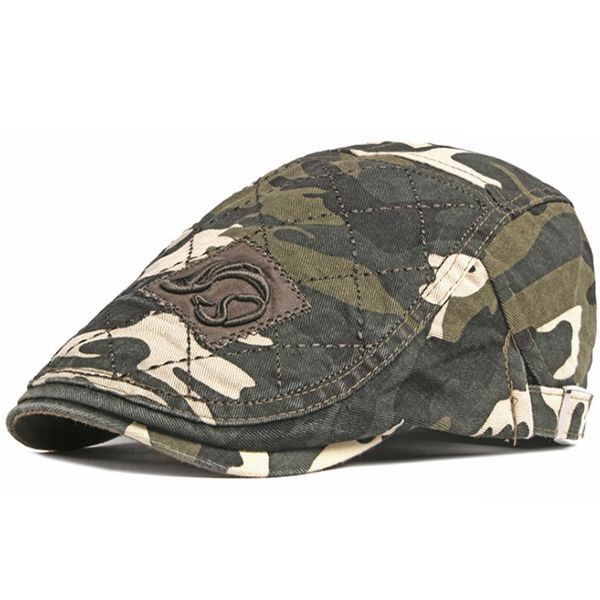 berets camouflage men's beret summer fashion women's truck caps outdoor adjustable breathable vintage cotton sun hats for wholesal, Blue;gray
berets camouflage men's beret summer fashion women's truck caps outdoor adjustable breathable vintage cotton sun hats for wholesal, Blue;gray