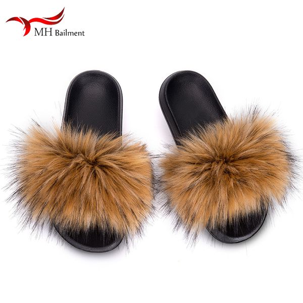 slippers faux fur slides women summer fashion raccoon fluffy indoor outdoor furry flat shoes sandals size 36-45, Black
slippers faux fur slides women summer fashion raccoon fluffy indoor outdoor furry flat shoes sandals size 36-45, Black