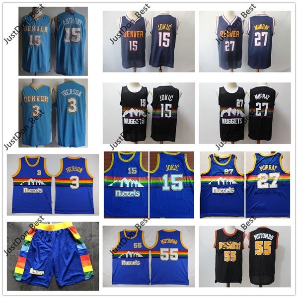 retro men #3 allen iverson denver nuggets 15 carmelo anthony 55 dikembe mutombo purple basketball jersey floral shirts, Black;red
retro men #3 allen iverson denver nuggets 15 carmelo anthony 55 dikembe mutombo purple basketball jersey floral shirts, Black;red