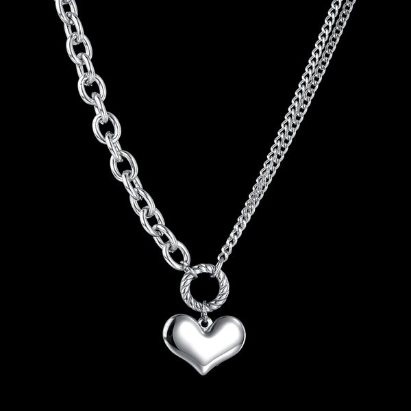 sifisrri stainless steel love heart pendant necklace for women girls creative love necklaces chain collars valentine's day gift, Silver
sifisrri stainless steel love heart pendant necklace for women girls creative love necklaces chain collars valentine's day gift, Silver