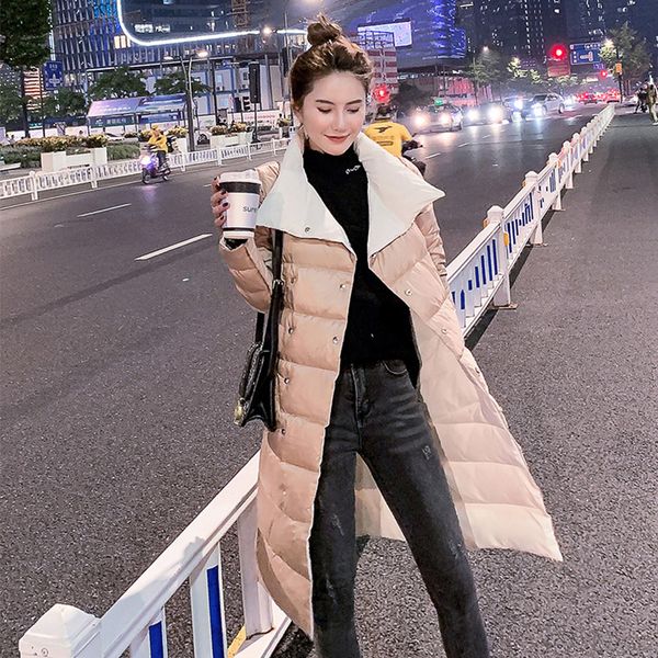 ftlzz women double sided down long jacket winter 90% white duck down coat double breasted warm parkas snow outwear cx200819, Black
ftlzz women double sided down long jacket winter 90% white duck down coat double breasted warm parkas snow outwear cx200819, Black