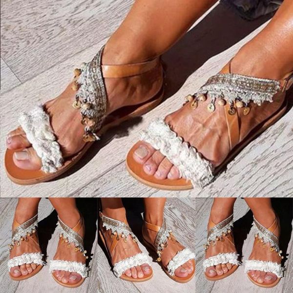 2020 new women elegant sandals ankle strap style string bead decor ladies fashion slippers flats summer shoes girl plus size d30, Black
2020 new women elegant sandals ankle strap style string bead decor ladies fashion slippers flats summer shoes girl plus size d30, Black