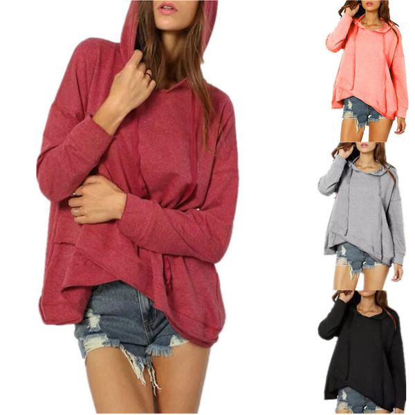 women's hoodies & sweatshirts womens spring and autumn selling solid color hooded irregular hem hoodie female pullovers with 4 colors, Black
women's hoodies & sweatshirts womens spring and autumn selling solid color hooded irregular hem hoodie female pullovers with 4 colors, Black