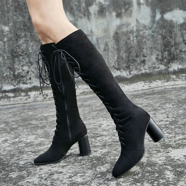 new fashion women's boots autumn and winter calf high heel boots comfortable square root zipper frosted leather ladies black
new fashion women's boots autumn and winter calf high heel boots comfortable square root zipper frosted leather ladies black
