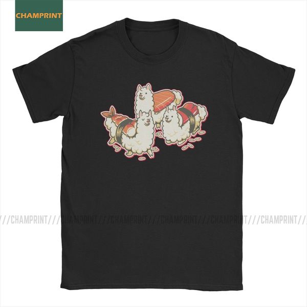 alpaca sushi niguiri t-shirts men food cute japan kawaii wasabi sashimi rice cotton tee shirt round collar short sleeve t shirts 
alpaca sushi niguiri t-shirts men food cute japan kawaii wasabi sashimi rice cotton tee shirt round collar short sleeve t shirts