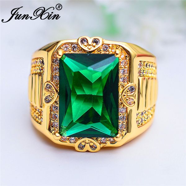 luxury male green stone big geometric rings for men women rectangle zircon wedding bands yellow gold ring engagement jewelry cz, Golden;silver 
luxury male green stone big geometric rings for men women rectangle zircon wedding bands yellow gold ring engagement jewelry cz, Golden;silver