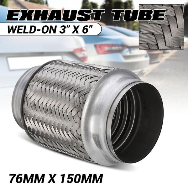 1/2x stainless steel exhaust pipe weld-on 3" " mufflers exhaust flex tube joint flexi repair flexi pipe 76mm x 150mm 762226
1/2x stainless steel exhaust pipe weld-on 3" " mufflers exhaust flex tube joint flexi repair flexi pipe 76mm x 150mm 762226