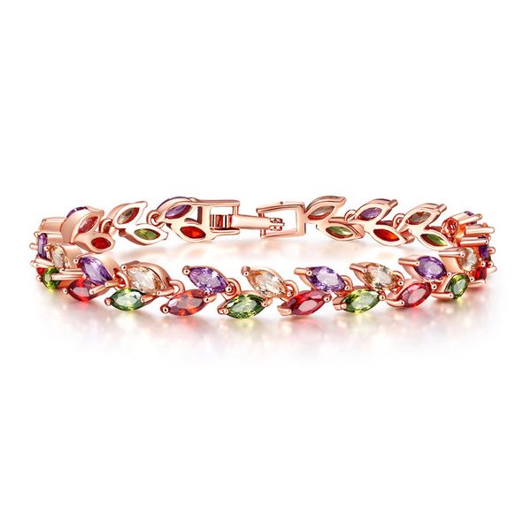 European and American Fashion Jewelry Bracelet Bracelet Colorful Crystal Bracelet Wicker Copper
European and American Fashion Jewelry Bracelet Bracelet Colorful Crystal Bracelet Wicker Copper