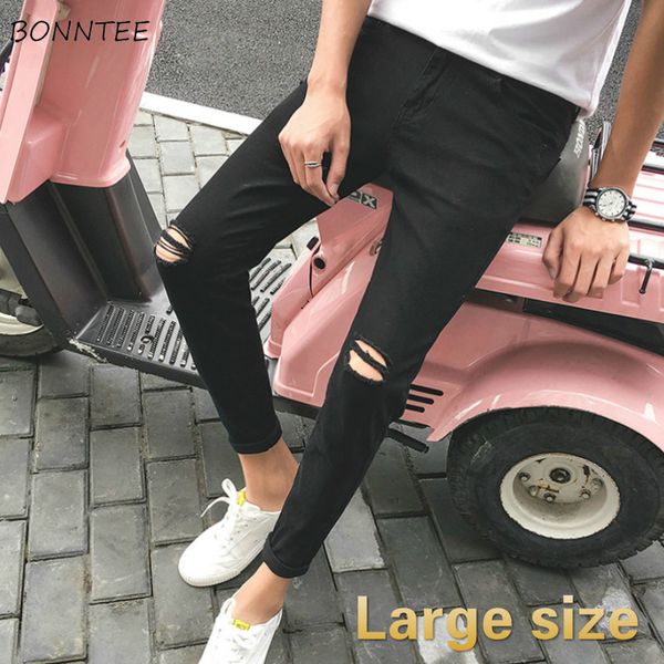 men's jeans men designed spring large size 36 ankle-length frayed hole thin streetwear all-match students stylish pencil trousers, Blue
men's jeans men designed spring large size 36 ankle-length frayed hole thin streetwear all-match students stylish pencil trousers, Blue