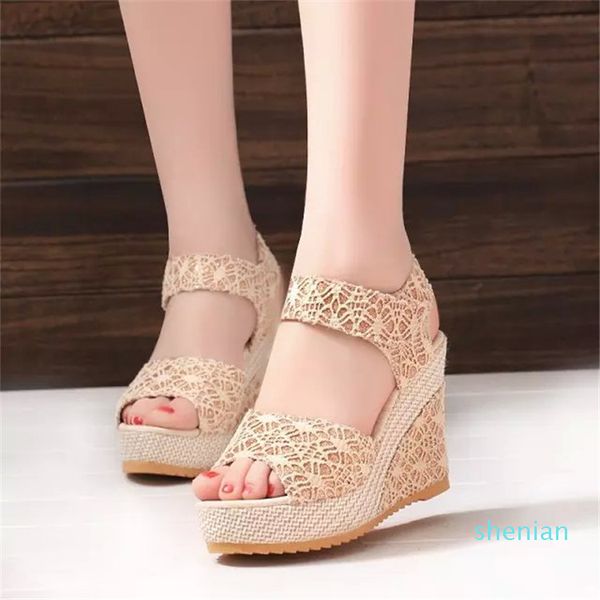 summer beige women's wedge sandals new summer female platform sandals muffin soles wedges fish female flat sandals, Black
summer beige women's wedge sandals new summer female platform sandals muffin soles wedges fish female flat sandals, Black