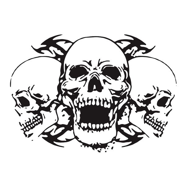 fade-resistance skull head car stickers decal for all vehicles