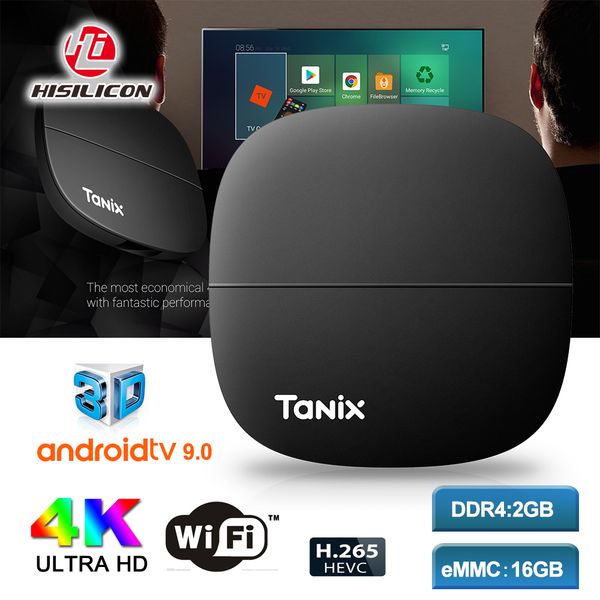 new arrival tanix h2 android 9.0 tv box 2gb 16gb hisilicon hi3798m v110 2.4g wifi 4k media player x96q t95 h96