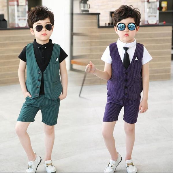 summer kids british wind boy birthday dress. boy gentleman suit. children's clothing green, purple stripe blazer pants suits, White
summer kids british wind boy birthday dress. boy gentleman suit. children's clothing green, purple stripe blazer pants suits, White