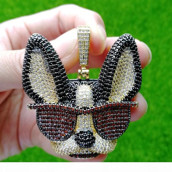 brass cz large witty dog with glasses pendants iced out hip hop necklace for men and women party jewelry gift cn137, Silver
brass cz large witty dog with glasses pendants iced out hip hop necklace for men and women party jewelry gift cn137, Silver