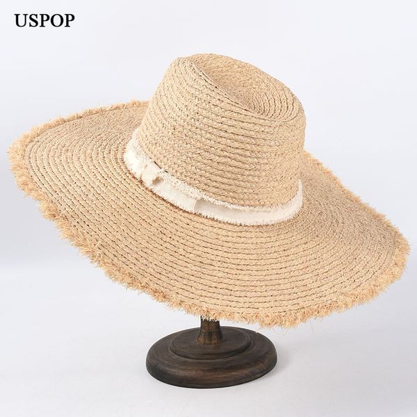 wide brim hats uspop 2021 women sun super straw jazz crown raffia female beach hat, Blue;gray
wide brim hats uspop 2021 women sun super straw jazz crown raffia female beach hat, Blue;gray