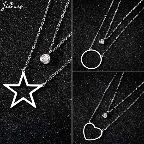 jisensp fashion pearl star double layer necklace geometric necklaces pendant stainless steel jewelry for women birthday gift, Silver
jisensp fashion pearl star double layer necklace geometric necklaces pendant stainless steel jewelry for women birthday gift, Silver