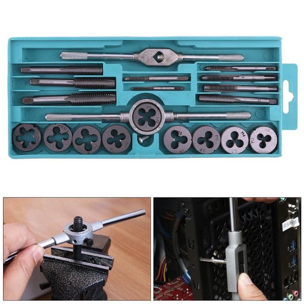20pcs m3-m12 metric tap and die set tap drill bits wrench threading tools for metalworking hand tool kit thread screwdriver
20pcs m3-m12 metric tap and die set tap drill bits wrench threading tools for metalworking hand tool kit thread screwdriver