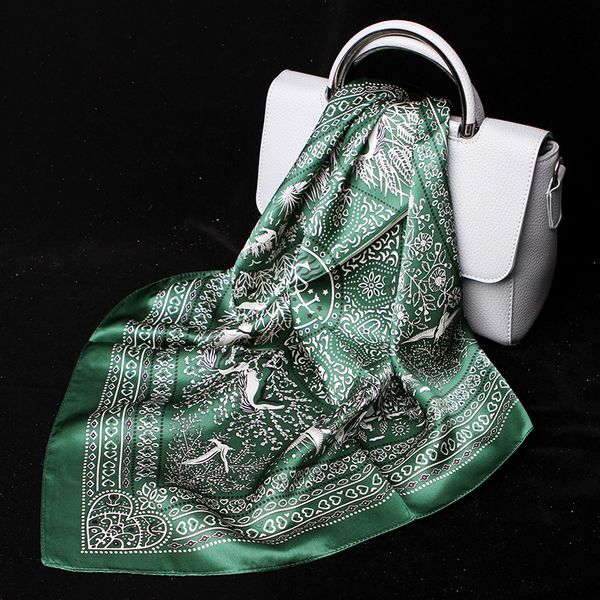 women fashion green scarf 100% silk small bandana kerchief aztec ethnic tribal style floral print square headband tied 53x53cm, Blue;gray
women fashion green scarf 100% silk small bandana kerchief aztec ethnic tribal style floral print square headband tied 53x53cm, Blue;gray
