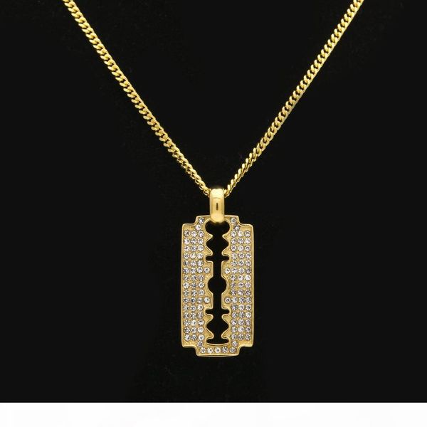 316 l stainless steel iced out gold color full rhinestone blade pendant necklace with hip hop 60cm cuban link chain necklaces, Silver
316 l stainless steel iced out gold color full rhinestone blade pendant necklace with hip hop 60cm cuban link chain necklaces, Silver