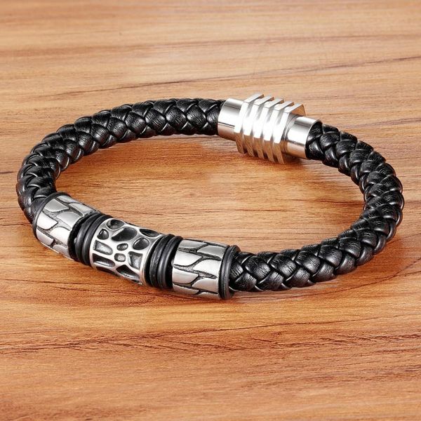 tyo 2 styles stainless steel genuine leather bracelet with magnet buckle geometric pattern neo-gothic jewelry for birthday gift, Red;blue
tyo 2 styles stainless steel genuine leather bracelet with magnet buckle geometric pattern neo-gothic jewelry for birthday gift, Red;blue