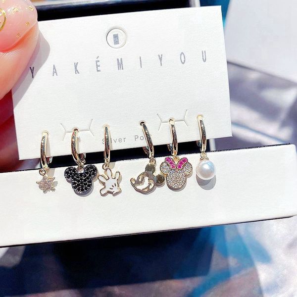 migga mix 6pcs cute cartoon mouse dangle earrings pack gold color cubic zirconia earrings for women girls, Silver
migga mix 6pcs cute cartoon mouse dangle earrings pack gold color cubic zirconia earrings for women girls, Silver