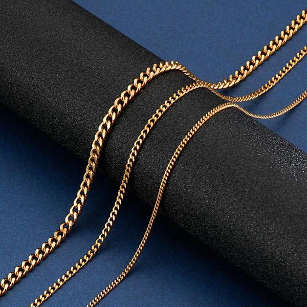 2/3/5mm width stainless steel gold curb cuban chain necklaces for women men fashion hip hop jewelry oblate wide chain, Silver
2/3/5mm width stainless steel gold curb cuban chain necklaces for women men fashion hip hop jewelry oblate wide chain, Silver