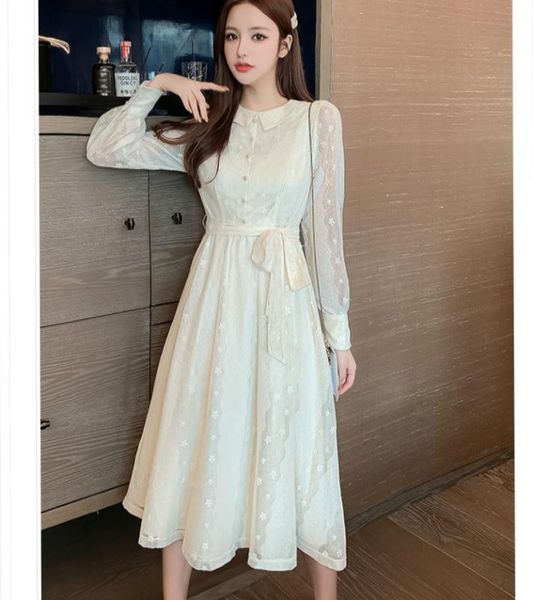autumn women long sleeve long lace dresses elegant women party dresses femme peter pan collar lace dress, Black;gray
autumn women long sleeve long lace dresses elegant women party dresses femme peter pan collar lace dress, Black;gray