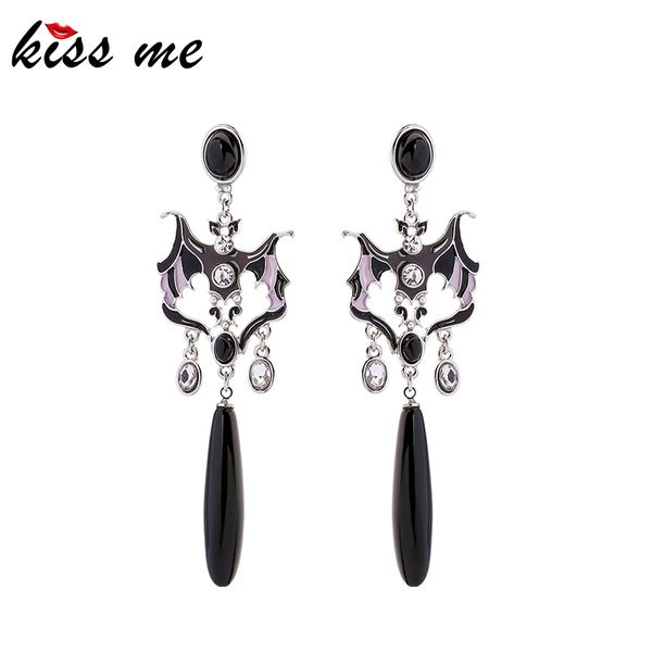 kiss me abstract enamel bat crystal tassel drop earrings for women long black resin dangle earrings fashion jewelry accessories, Silver
kiss me abstract enamel bat crystal tassel drop earrings for women long black resin dangle earrings fashion jewelry accessories, Silver