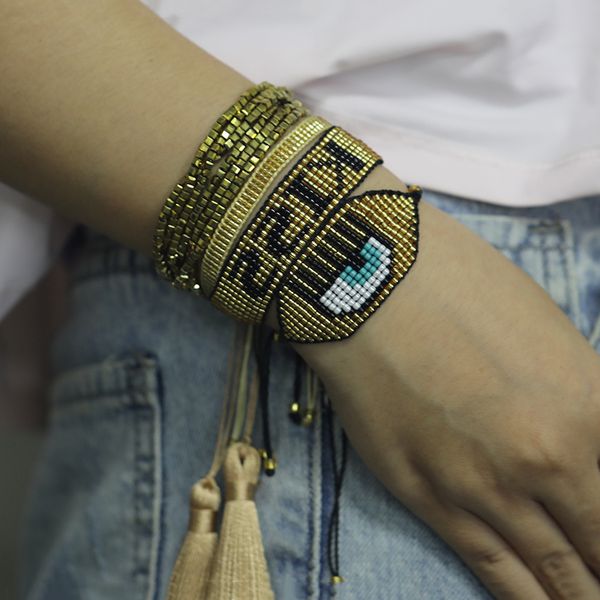 rttooas turkish evil eye bead bracelet miyuki kiss-letter beaded bracelet pulseras mujer moda 2020 gold crystal tassel, Golden;silver
rttooas turkish evil eye bead bracelet miyuki kiss-letter beaded bracelet pulseras mujer moda 2020 gold crystal tassel, Golden;silver