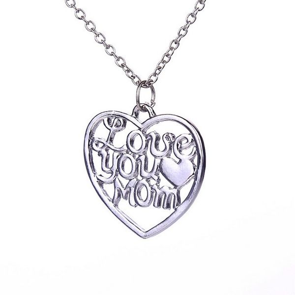 love you mom love heart pendant necklace, fashion jewelry for women, anniversary christmas present for wife, aunt, nana, daughter, Golden;silver 
love you mom love heart pendant necklace, fashion jewelry for women, anniversary christmas present for wife, aunt, nana, daughter, Golden;silver