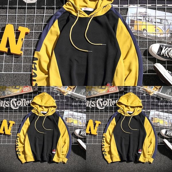 autumn harajuku style sweater men's hooded loose hoodie large size trendy student pullover contrast color stitching pullover hoodie boh, Black
autumn harajuku style sweater men's hooded loose hoodie large size trendy student pullover contrast color stitching pullover hoodie boh, Black