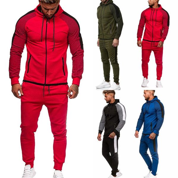 men's autumn winter pocket sweatshirt pants sets sports suit tracksuit men's sportswear ropa hombre chandal de hombre e1, Gray 
men's autumn winter pocket sweatshirt pants sets sports suit tracksuit men's sportswear ropa hombre chandal de hombre e1, Gray