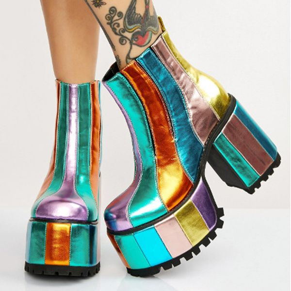 color ankle boots stand alone short boots 2020 new retro color hip-hop style thick heel high heel women's, Black
color ankle boots stand alone short boots 2020 new retro color hip-hop style thick heel high heel women's, Black
