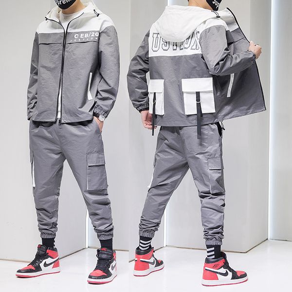 streetwear tracksuit hip hop 2 pieces set mens casual pockets sportswear suits hooded sweatshirts jacke+ pants mens clothing set, Black;blue
streetwear tracksuit hip hop 2 pieces set mens casual pockets sportswear suits hooded sweatshirts jacke+ pants mens clothing set, Black;blue