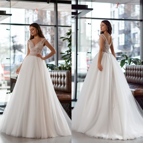 oksana mukha boho wedding dress v neck a line lace beaded tulle beach bridal gown custom made plus size vestido de noiva, White
oksana mukha boho wedding dress v neck a line lace beaded tulle beach bridal gown custom made plus size vestido de noiva, White