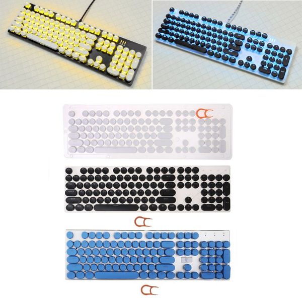 104 keys retro round keycaps double sdiy typewriter keycaps for backlit mechanical keyboard key cap
104 keys retro round keycaps double sdiy typewriter keycaps for backlit mechanical keyboard key cap