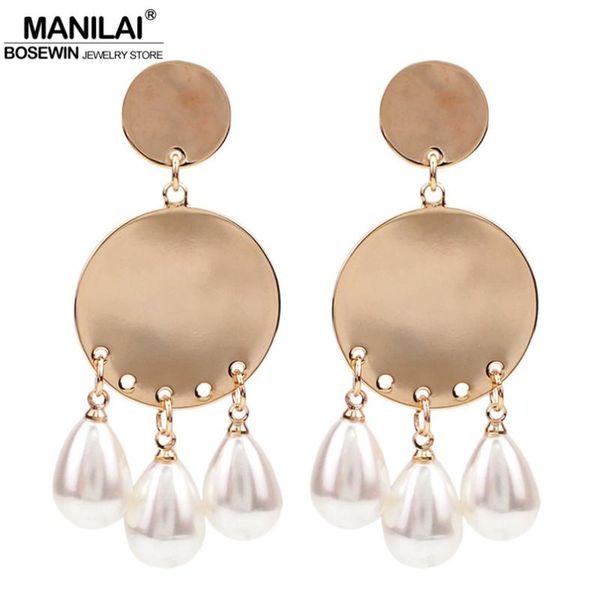 dangle & chandelier manilai round metal imitation pearl earrings for women wedding jewelry statement gift wholesale korea, Silver
dangle & chandelier manilai round metal imitation pearl earrings for women wedding jewelry statement gift wholesale korea, Silver